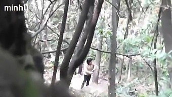 Old Japanese Man Has Sex With A Prostitute In A Wooden Structure