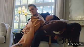 Intense Deepthroat Action With A Gorgeous Brunette